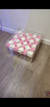 XL Acrylic Square Box - Long Lasting Roses