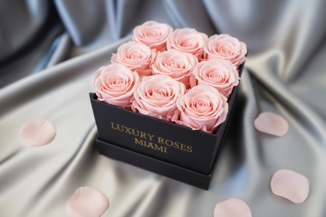 Preserved Roses Square Box – 9