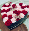 Large Heart Box - Long Lasting Roses