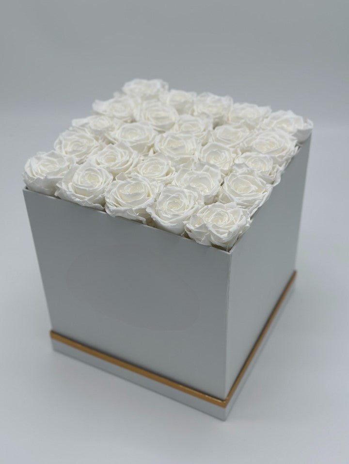 Large Square Box - Long Lasting Roses