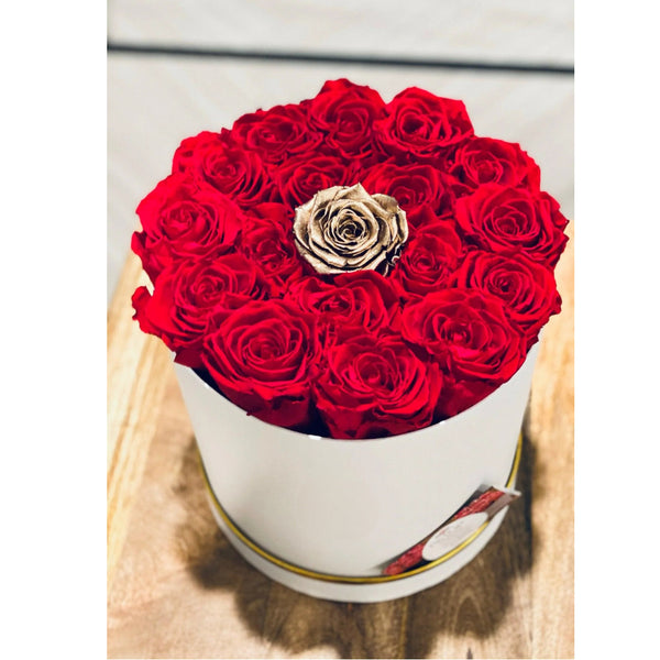 Medium Round Box - Long Lasting Roses