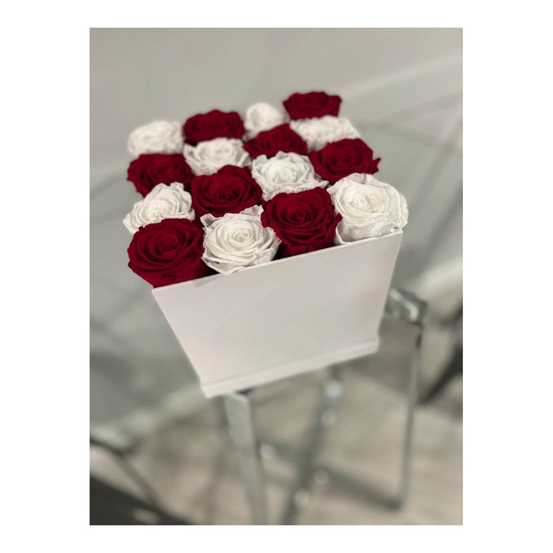 Medium Square Box - Long Lasting Roses