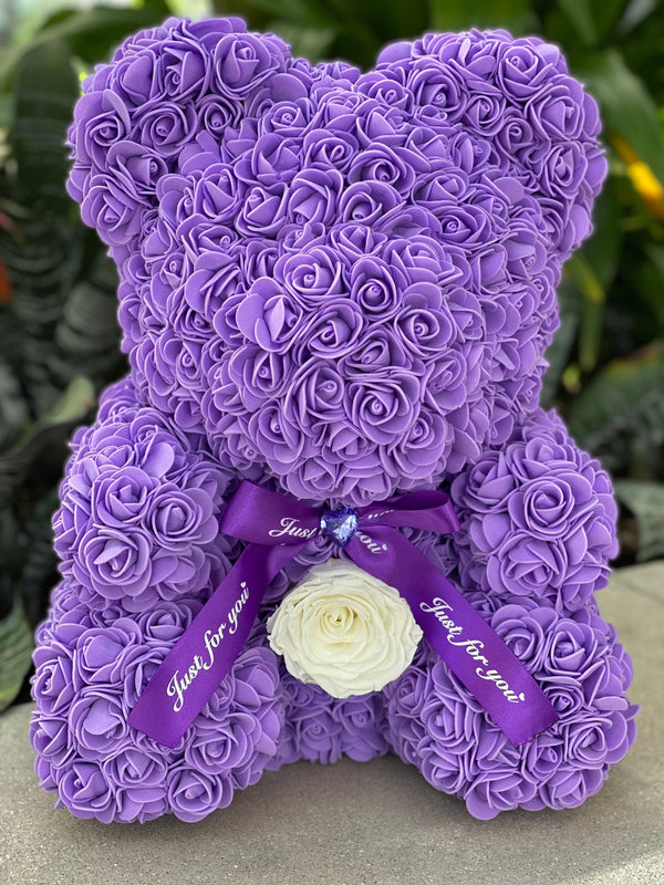 Purple Rose Bear