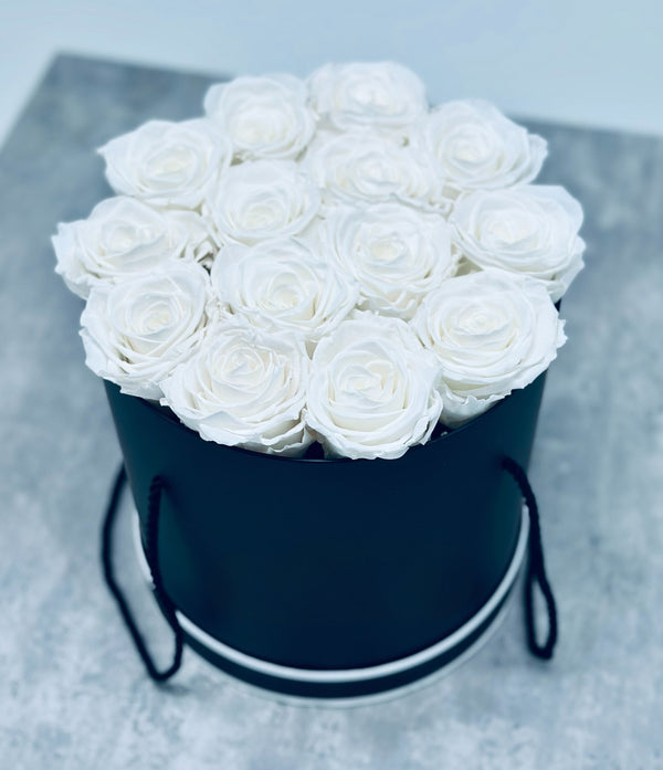 Small Round Box - Long Lasting Roses