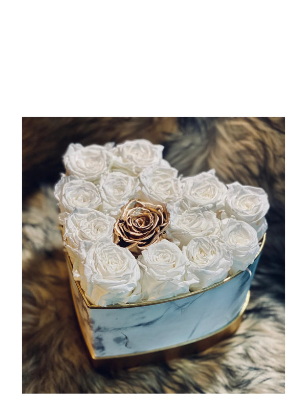 Small Heart Box - Long Lasting Roses