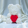 Valentine’s Off White Rose Bear