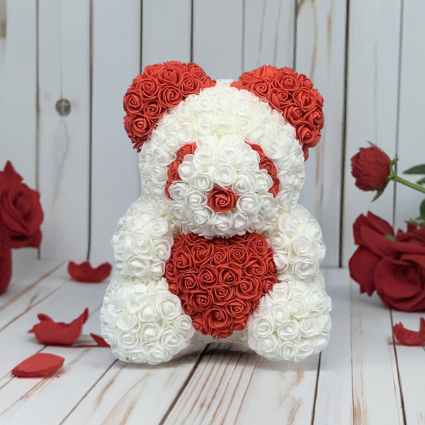 Valentine’s Red Panda Rose Bear