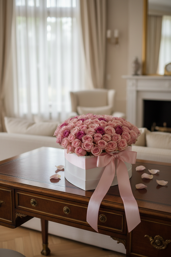 Fresh Roses Heart Box - XL (Pre-Order 24h)