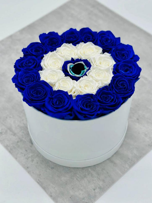 Evil Eye Round Box - Preserved Roses