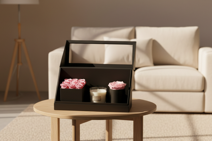 Luxury Rose Gift Set with Candle