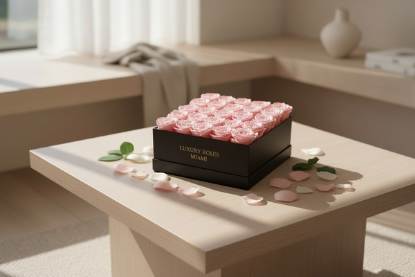 Preserved Rose Square Box - 25