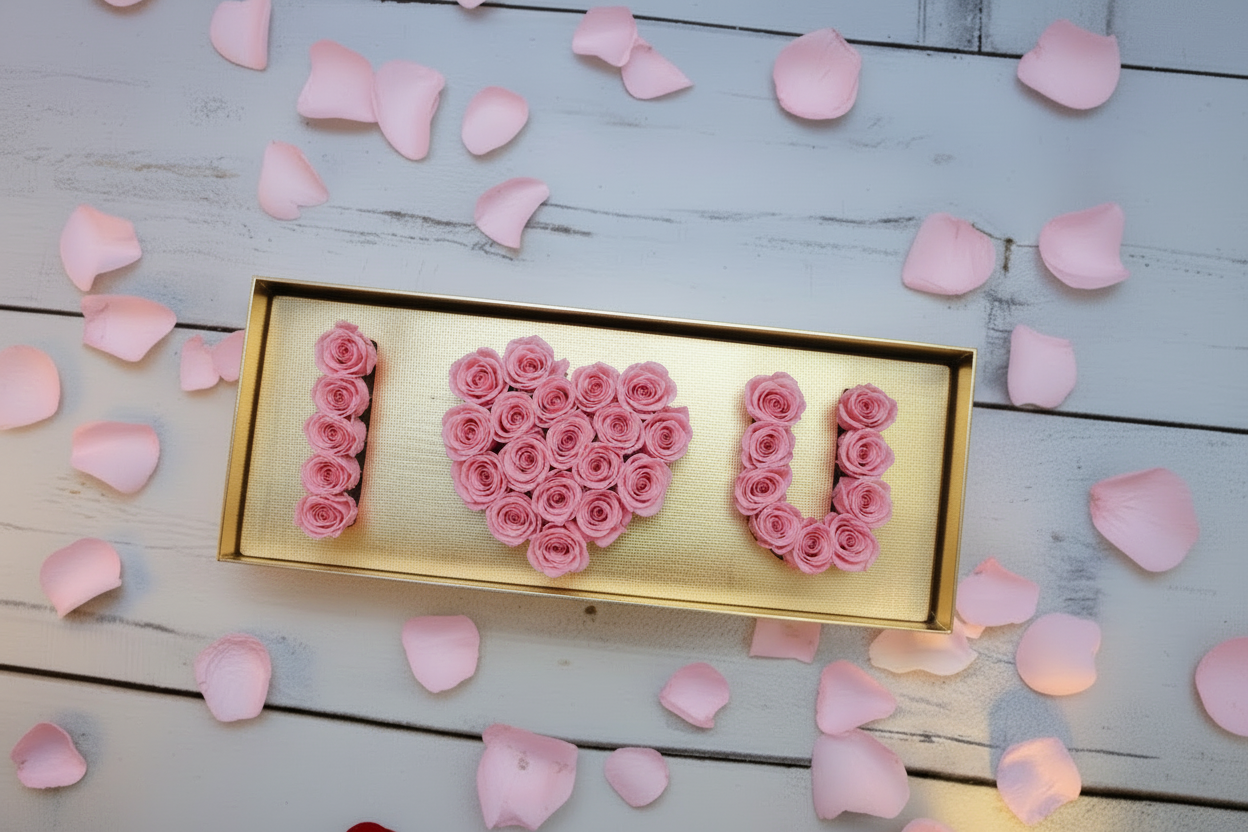 I Love You Box - Preserved Roses