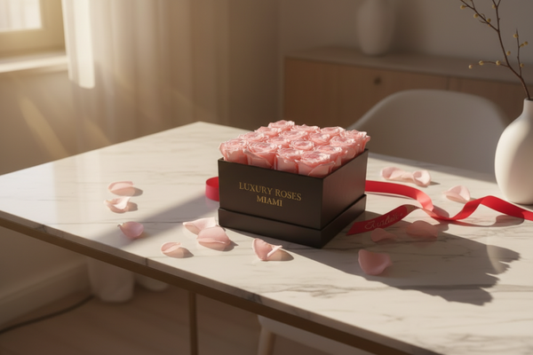 Preserved Rose Square Box - 16