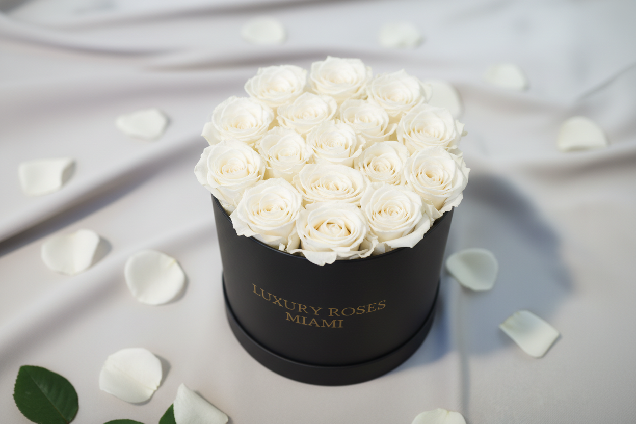 Preserved Rose Round Box - 16