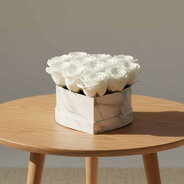 Preserved Rose Heart Box - Small