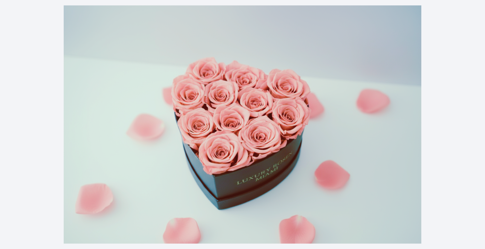 Preserved Rose Heart Box - Small