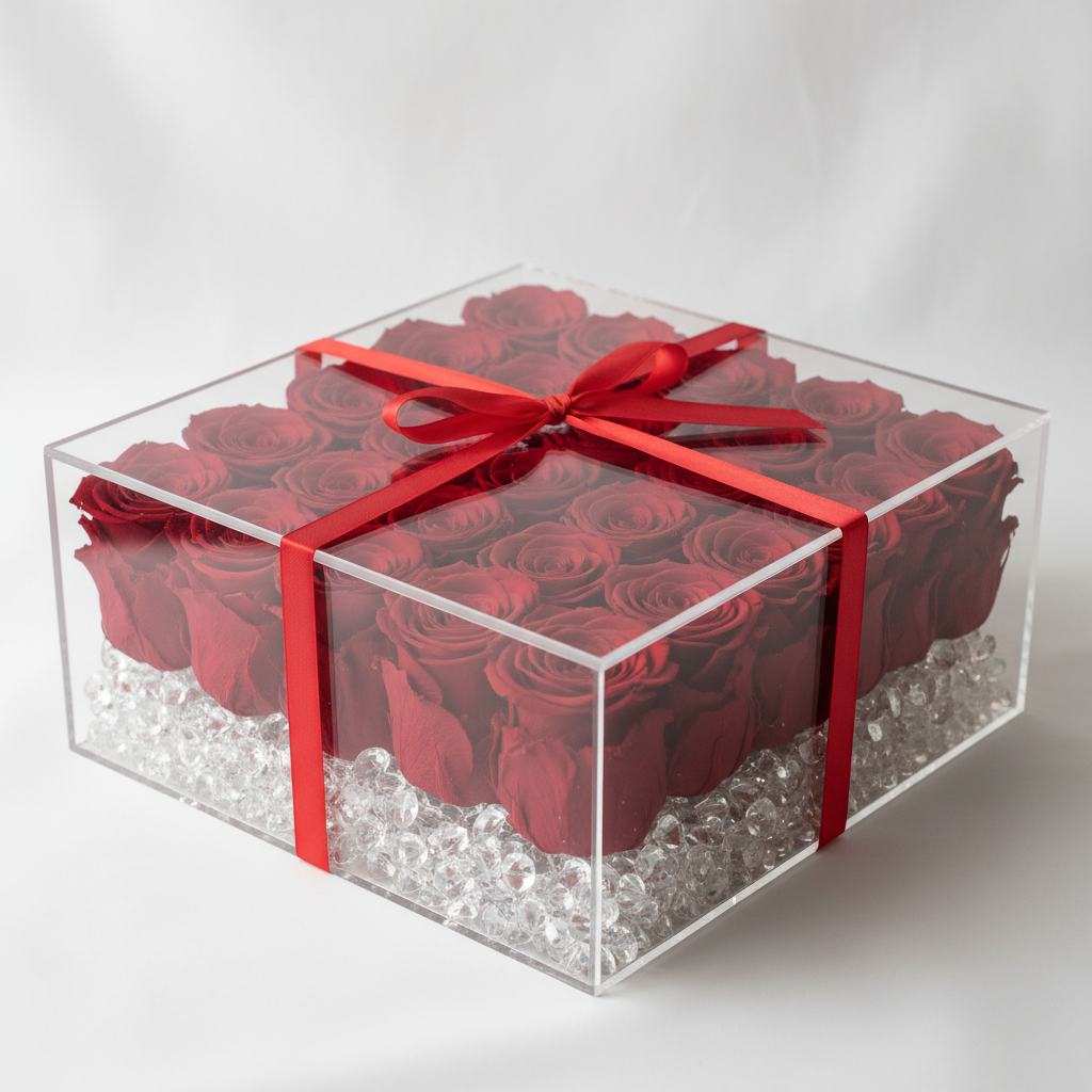 Acrylic Rose Box - Preserved XL